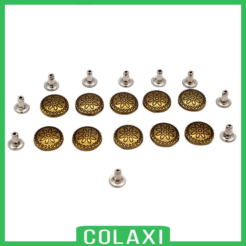 Set 10 đinh tán 11mm dùng để trang trí đồ da / giày dép / quần áo