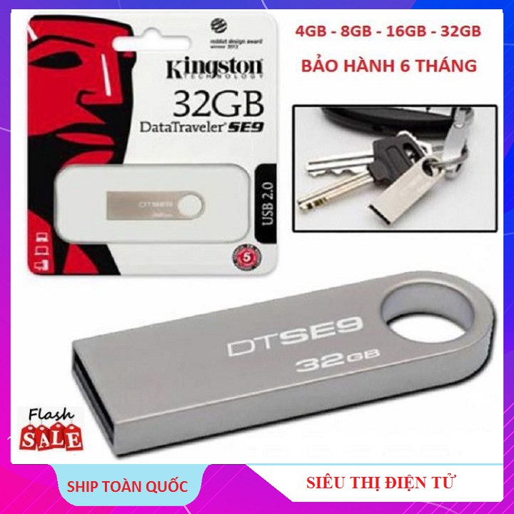 Usb Kingston, 4GB - 8GB - 16GB - 32GB Usb - Vỏ Kim Loại Chống Va Đập (bảo hành 6 tháng)