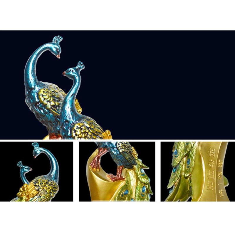 1 Con Công Bằng Nhựa Resin Thời Trang Sáng Tạo Dành Cho Trang Trí Nhà Cửa