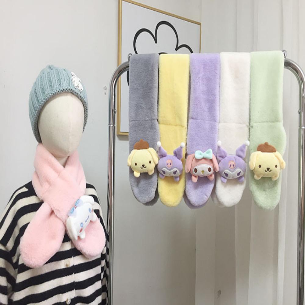 Anemone Khăn Choàng Cổ Vải Lông Dày Dặn Có Thể Điều Chỉnh Hình Cinnamoroll Hoạt Hình Đáng Yêu Dành Cho Trẻ Em