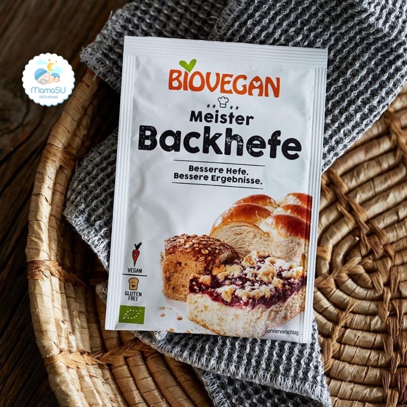Men nở hữu cơ cao cấp Biovegan Đức 7g làm bánh cho bé ăn dặm