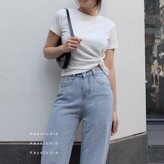 [KAYSTUDIO] ÁO CROP XOẮN TRẮNG - ACXT