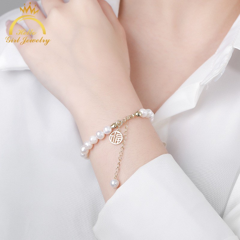Vòng tay Fu phong cách retro sang trọng nhẹ nhàng cho học sinh nữ