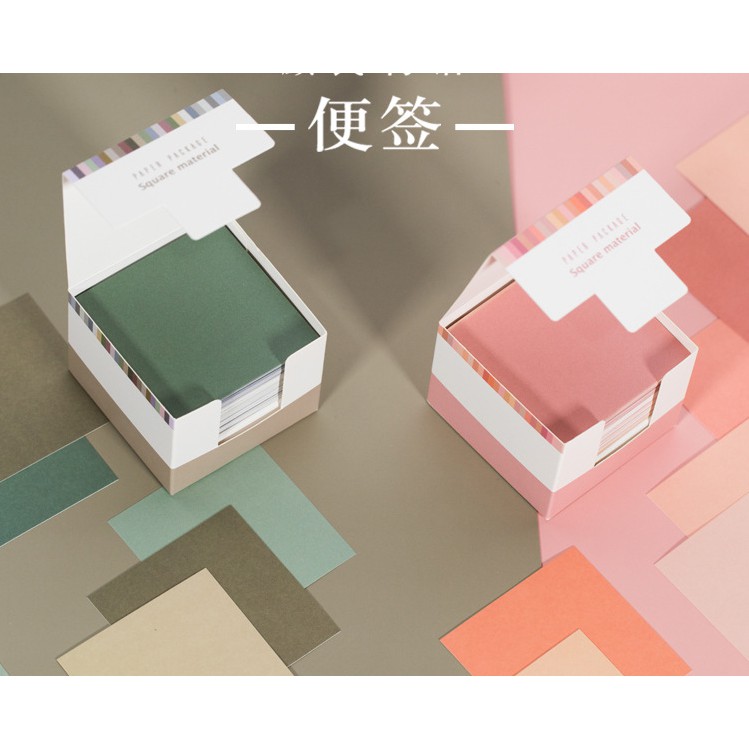 Hộp giấy note 150 tờ (không keo dính) màu pastel tiện dụng, đẹp xỉu-StudywithNgan-note04
