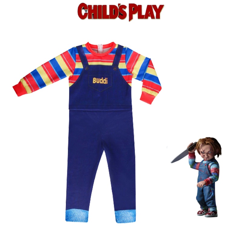 boys Christmas Bride of Chucky Costume for Kids Funny Party Child's Play 3 Cosplay Buddi Carnival Halloween Children