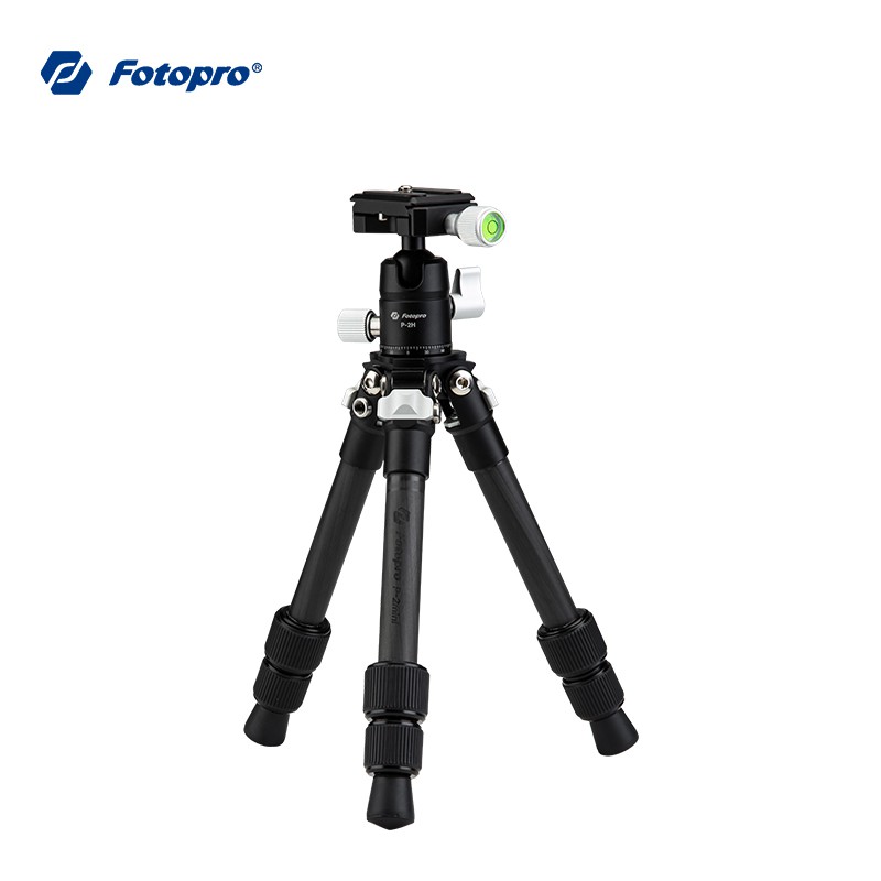 Tripod Fotopro P-2 MINI CARBON, chân máy ảnh chuyên nghiệp cho vlogger, blogger, nhiếp ảnh gia chụp sản phẩm tải 5kg