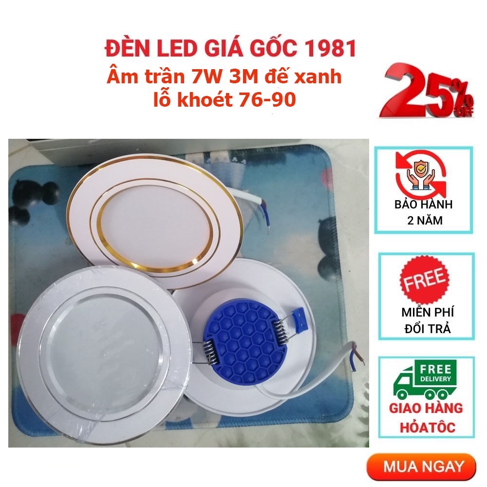Đèn Âm Trần , ĐÈN LED ÂM TRẦN SIÊU MI NI Phi 76 ,65,62,50MM Liền Nguồn 3 Chế Độ Ánh Sáng[Bh 2 Năm]