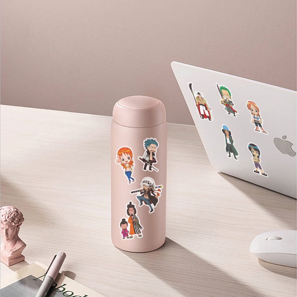 Y&P| Hình Dán Chống Nước One Piece Nhật Bản Anime Mũ Bảo Hiểm Máy Tính Xách Tay Hành Lý Dán Thiết Lập, 10 tờ