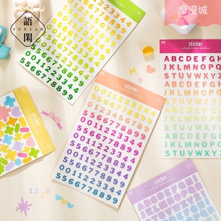 Sticker chữ và số dùng để trang trí