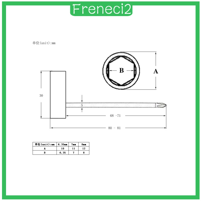 Cờ Lê Freneci2 7mm / 8mm / 6.35mm Chuyên Dụng Cho Đàn Guitar Đen