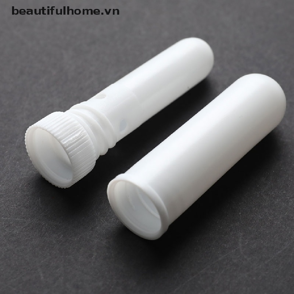Bộ 10 Ống Rỗng Đựng Tinh Dầu Thơm Màu Trắng