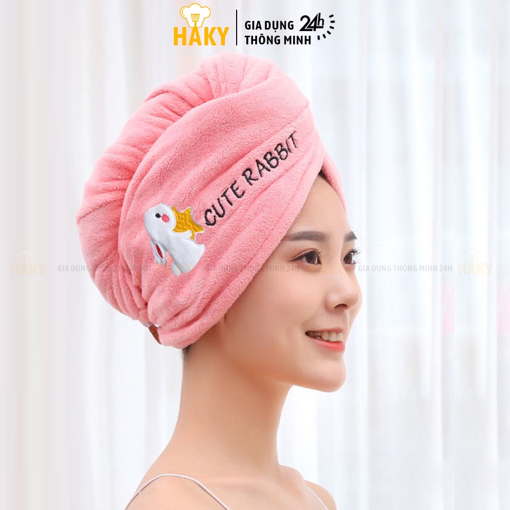 Khăn ủ tóc, sấy tóc nhanh khô thấm hút nước cực tốt
