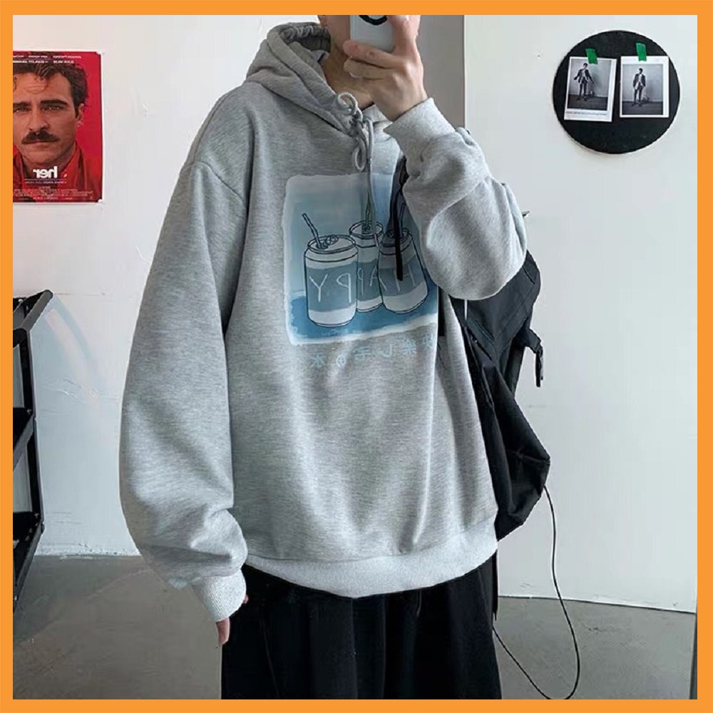 Áo hoodie Unisex ⚡𝐆𝐢́𝐚 𝐇𝐮̉𝐲 𝐃𝐢𝐞̣̂𝐭 ⚡ Áo hoodie HAPPY chất liệu nỉ bông xuất Hàn cao cấp