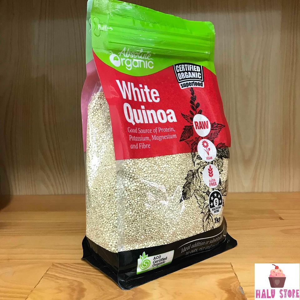 Hạt diêm mạch Organic Quinoa Absolute Organic của Úc Gói 1Kg