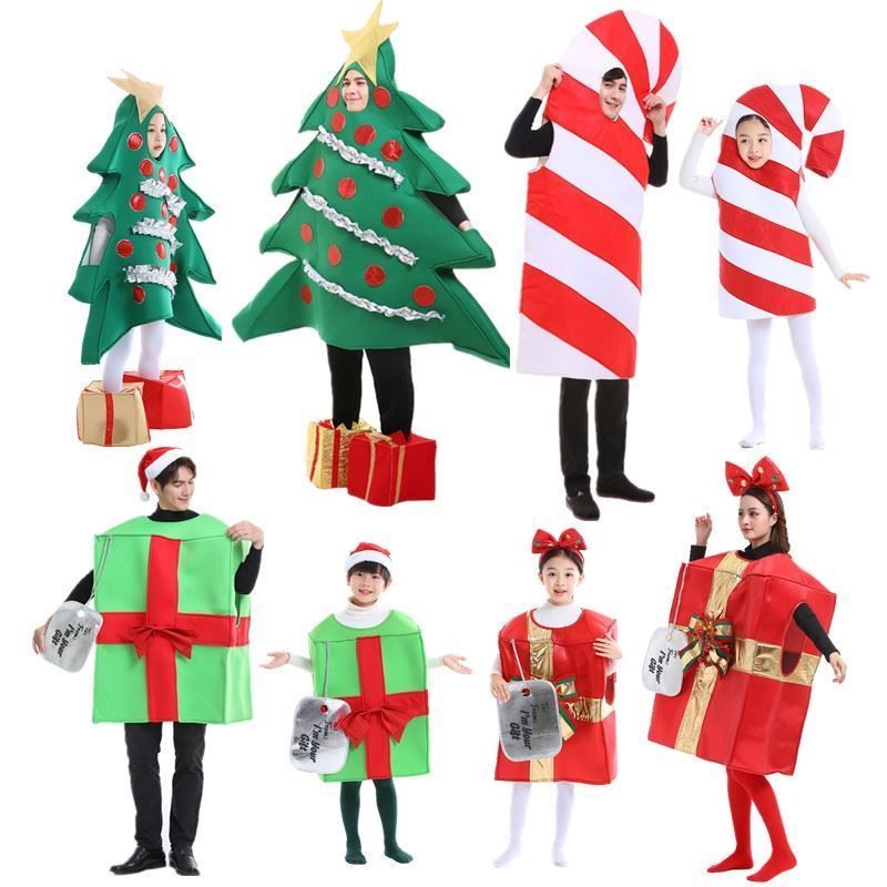 Giáng sinh trẻ em trang phục nam và nữ ăn mặc biểu diễn trường mẫu giáo quần áo giáng ông già Noel