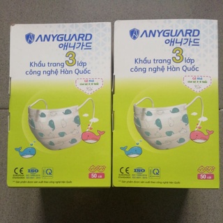 Khẩu trang trẻ em Anyguard cho bé hộp 50 cái