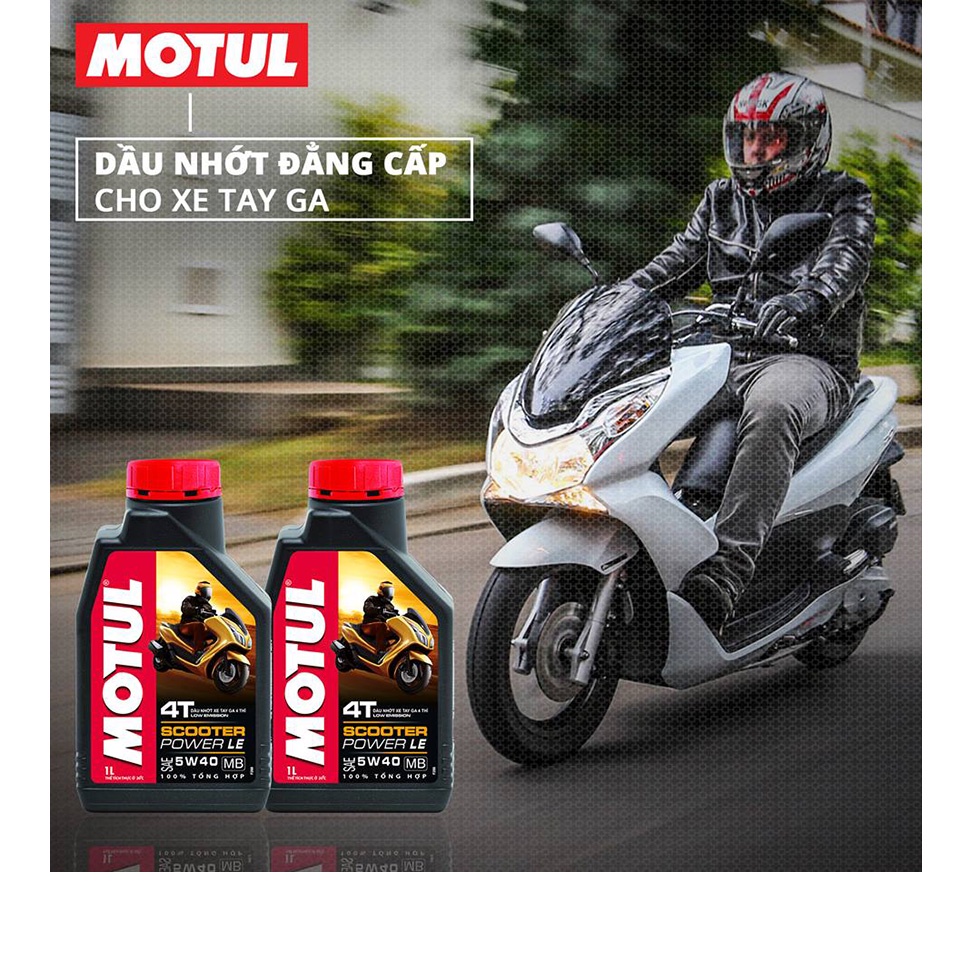 Motul scooter power le 5W40 nhớt tổng hợp cao cấp cho xe tay ga