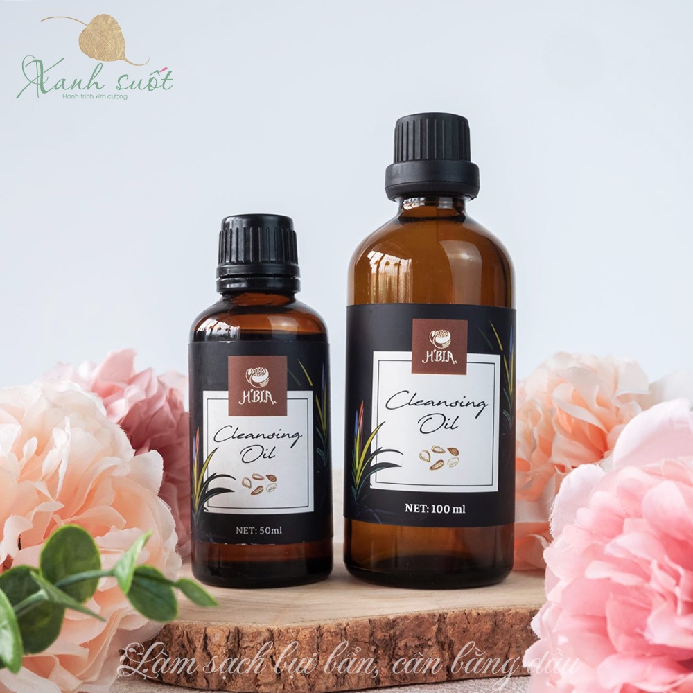 [H'Bia] Dầu Tẩy Trang Lá Nếp - H'Bia Cleansing Oil [Xanh Suốt]