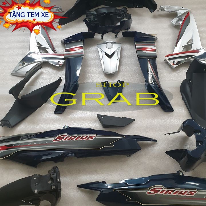 Bộ nhưa Màu Xanh Nhớt cho xe SIRIUS đời 2005 đến 2018 - Dàn áo xe máy Sirius - SPG-DGsi-xanhnhớt