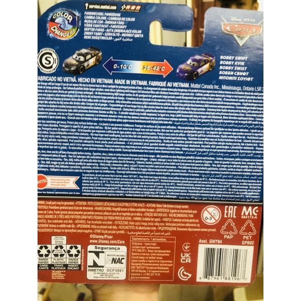 Xe Disney fullbox đổi màu hàng chính hãng mattel