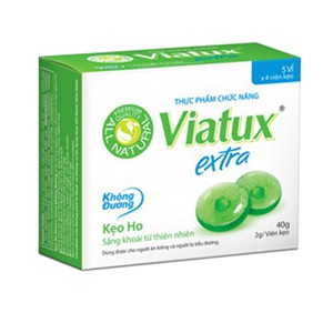 Viên Ngậm Ho Thảo Mộc Viatux Extra,Viacol  Không Đường  (Hộp 20 Viên) | BigBuy360 - bigbuy360.vn