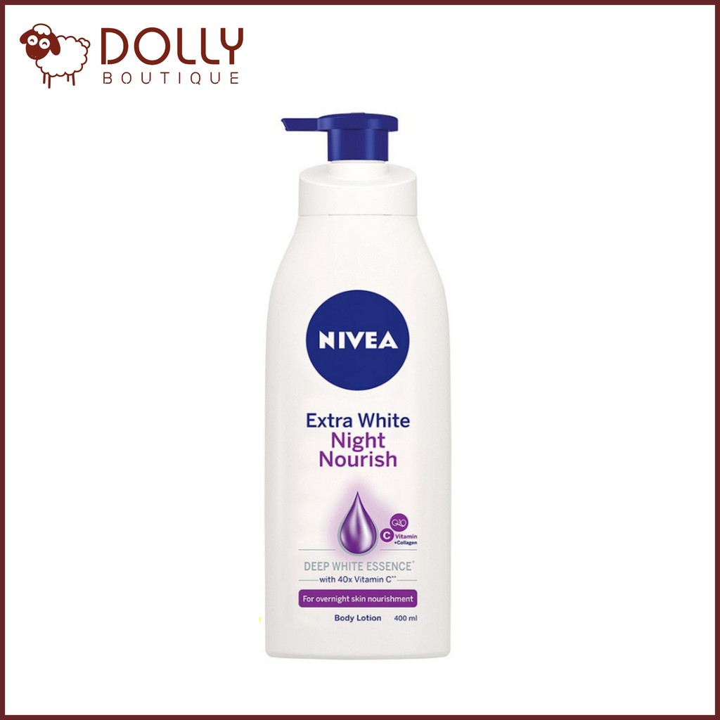 Sữa dưỡng thể trắng da Nivea Ban đêm bổ sung Collagen 400ml