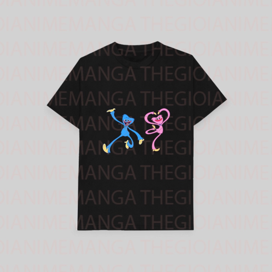 Áo thun phông đen in hình game POPPY PLAYTIME thời trang nam nữ chất đẹp