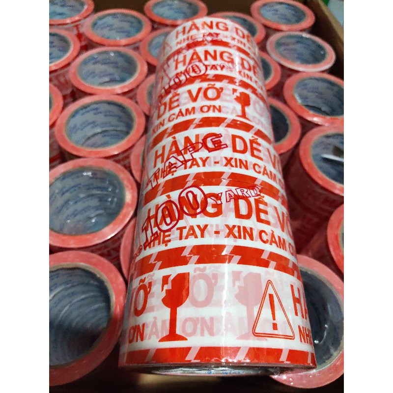 GIÁ SỈ - BĂNG KEO &quot;HÀNG DỄ VỠ&quot; 100y dày (1 cây 6 cuộn)