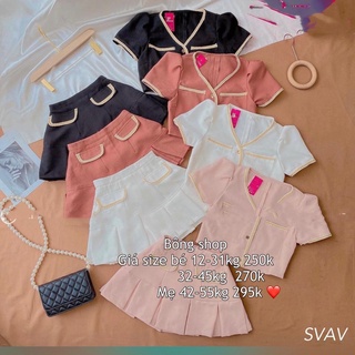 Set váy áo vest cực xinh cho bé gái
