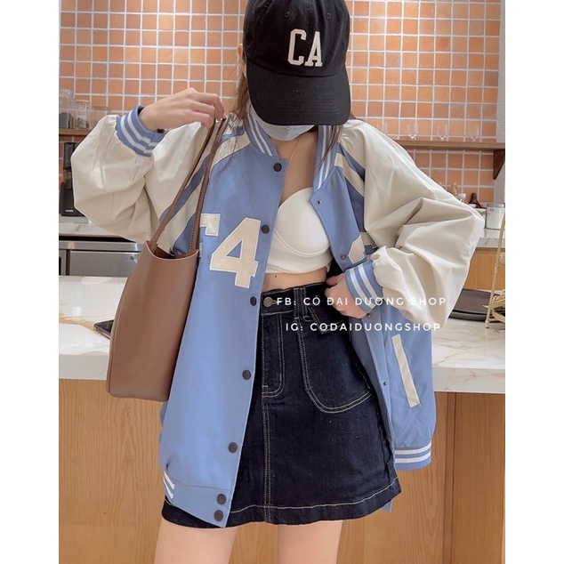 Áo bomber F426 pha tay