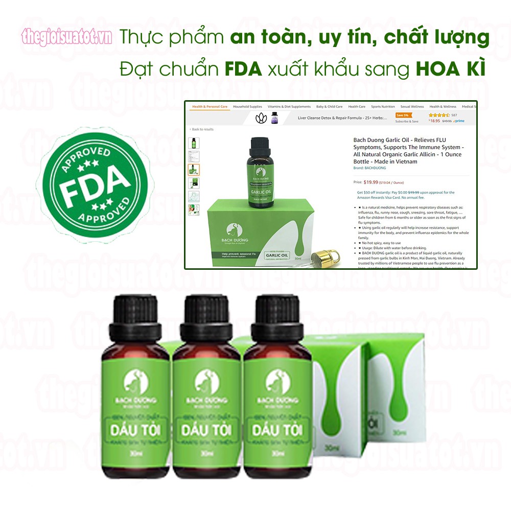 [FREESHIP] Dầu tỏi Bạch Dương Organic 30ml - Cho bé khỏe tự nhiên từ thiên nhiên
