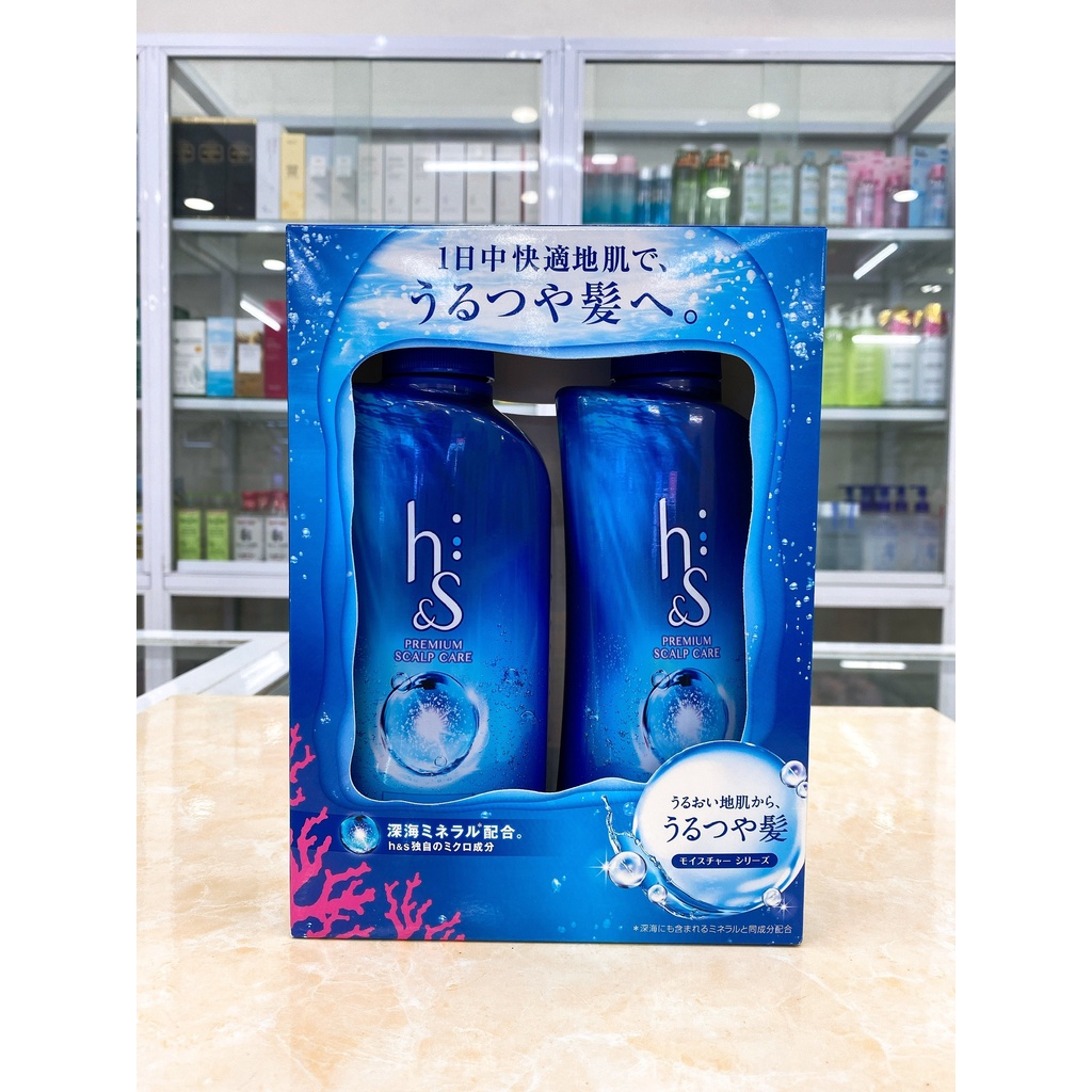 BỘ DẦU GỘI VÀ XẢ HS XANH ĐẬM NGĂN GÀU 370mlx2 Mẫu Mới