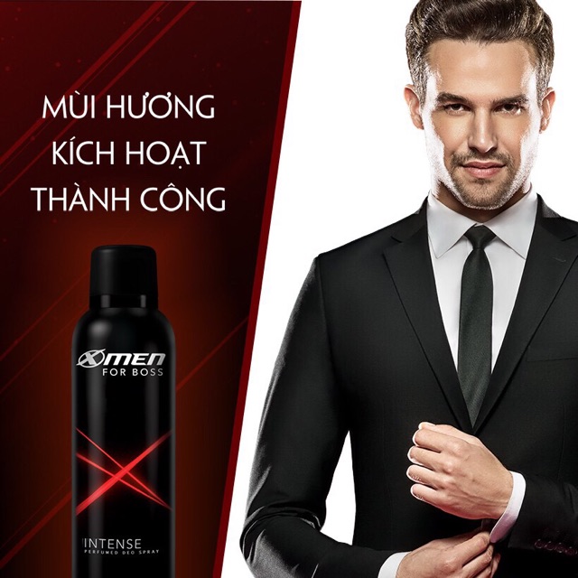 xịt khử mùi toàn thân X-Men For Bos INTENSE 150ml