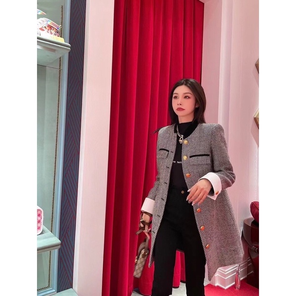 Áo khoác nữ dáng dài thiết kế mới sành điệu thương hiệu Gucci GG/GC cao cấp