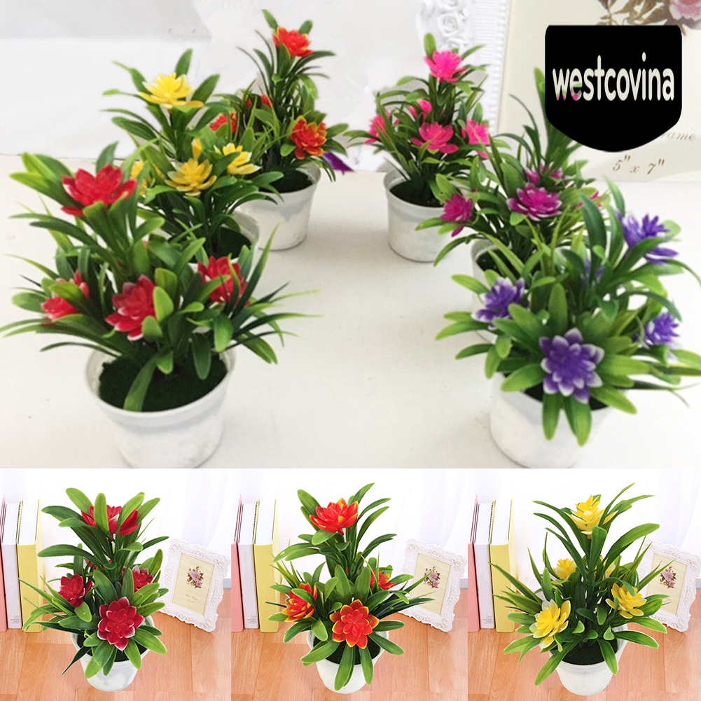 [Hot]☀ Chậu Hoa Sen Giả Trang Trí Tiệc Cưới