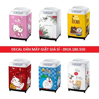(loại 1 ) TỔNG HỢP DECAL DÁN MÁY GIẶT - TỦ LẠNH MINI T&T0