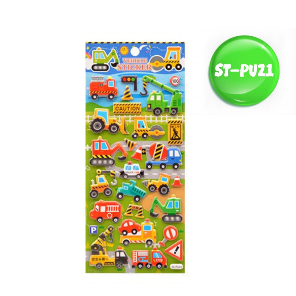 Đồ chơi sticker PU21->PU24 cho bé hình dán xe 3D vừa chơi vừa học, phát triển trí tuệ, luyện tập trí thông minh