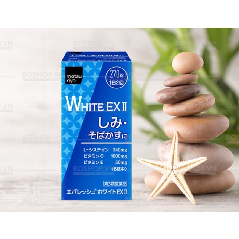 Viên uống trắng da Skin White EX II 270 viên Nhật Bản