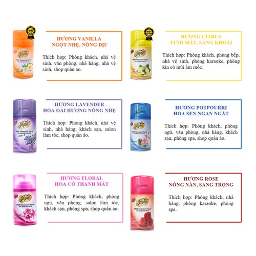 Máy xịt thơm phòng tự động Jape chính hãng, chống ẩm mốc, chống côn trùng - Gồm 1 máy + 2 lõi - 300ml