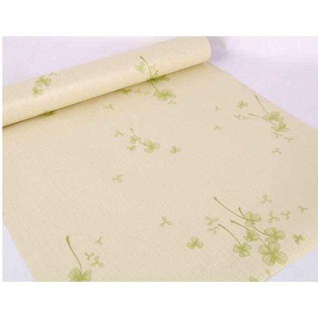 Decal giấy dán tường hoa cỏ ba lá
