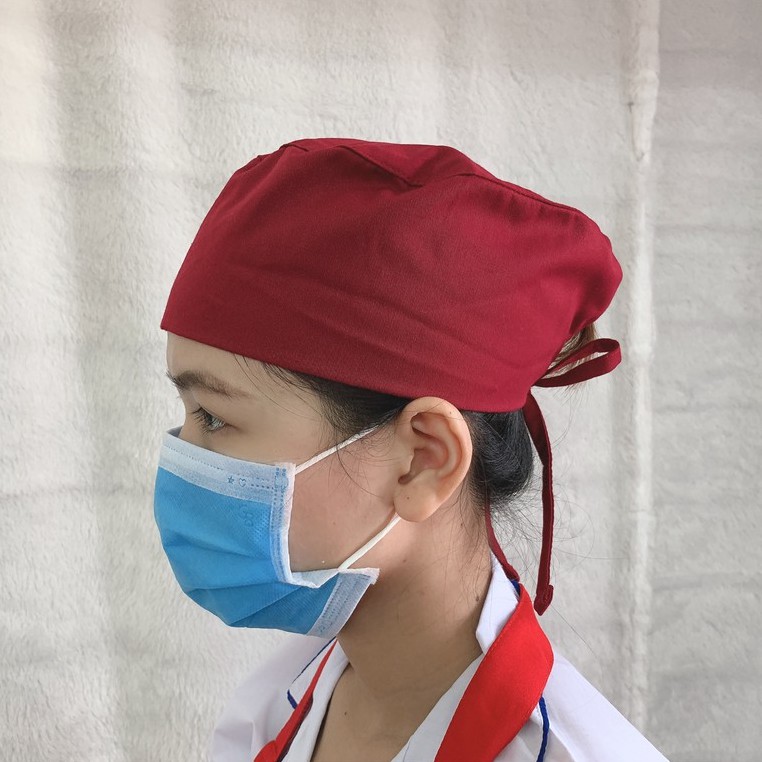 Mũ Nón Đầu Bếp Trưởng, Phụ Bếp Cột Dây Đủ Màu Cho Nhà Hàng, Quán Ăn