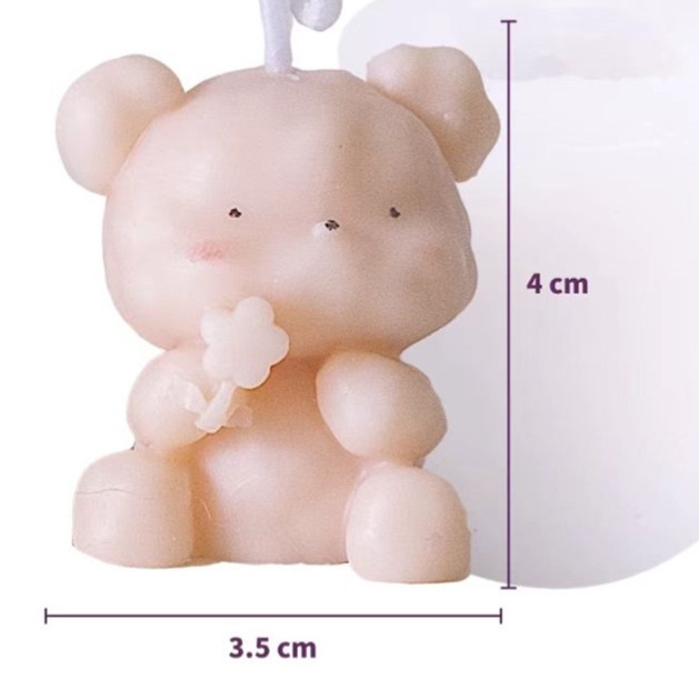 Khuôn Silicone Tạo Hình Trang Trí Bánh Kem Hình Chú Gấu