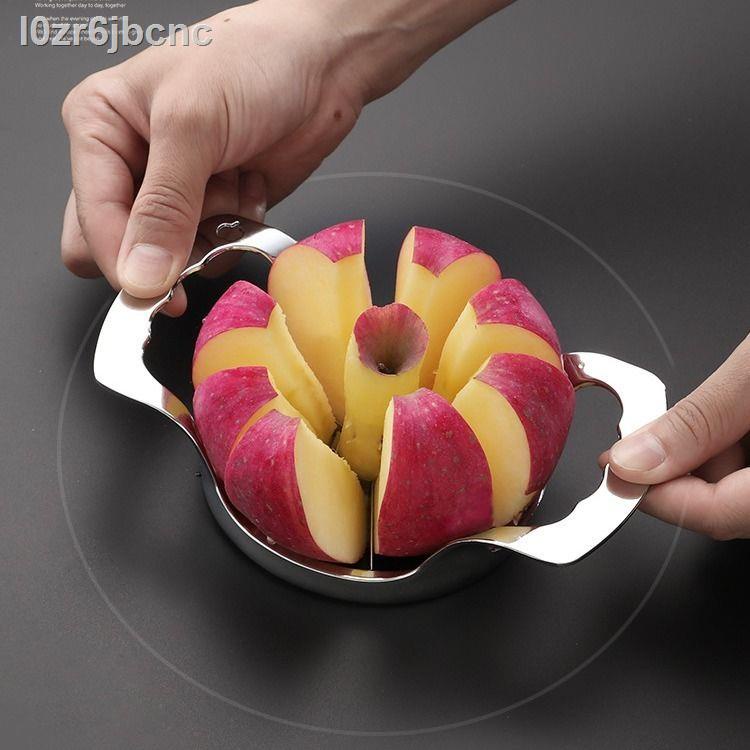 ♚ ❄ HOT- ❀Dụng cụ cắt táo bằng thép không gỉ, thiết bị trái cây lớn, gọt vỏ, rỗ, tách máy thái, chia