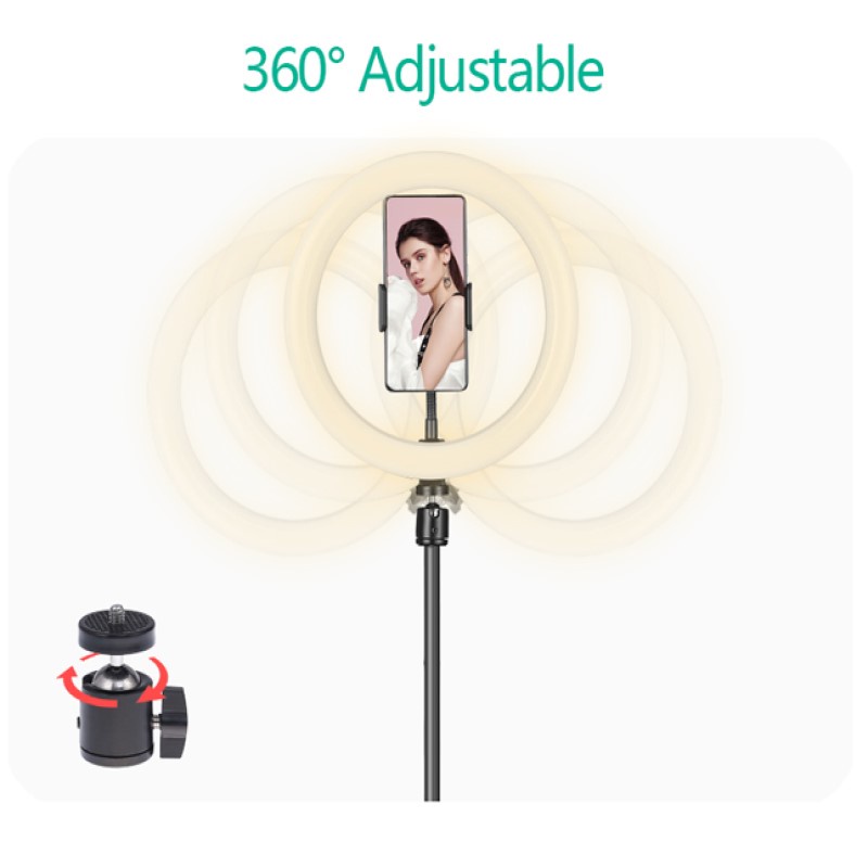 Tripod + Đèn led Livestream đường kính 26cm, phụ kiện hỗ trợ quay video, livestream tặng remote chụp ảnh