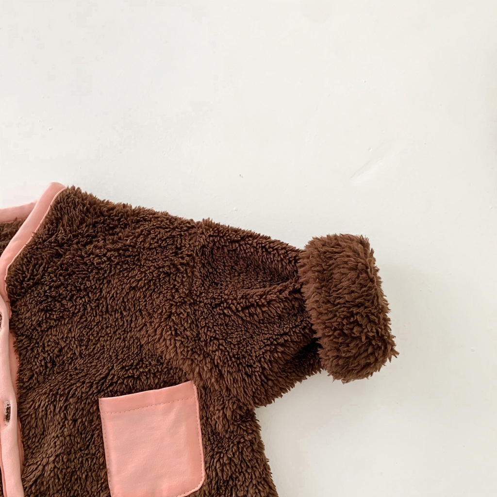 Bộ đồ ngủ áo liền quần + mũ cho bé