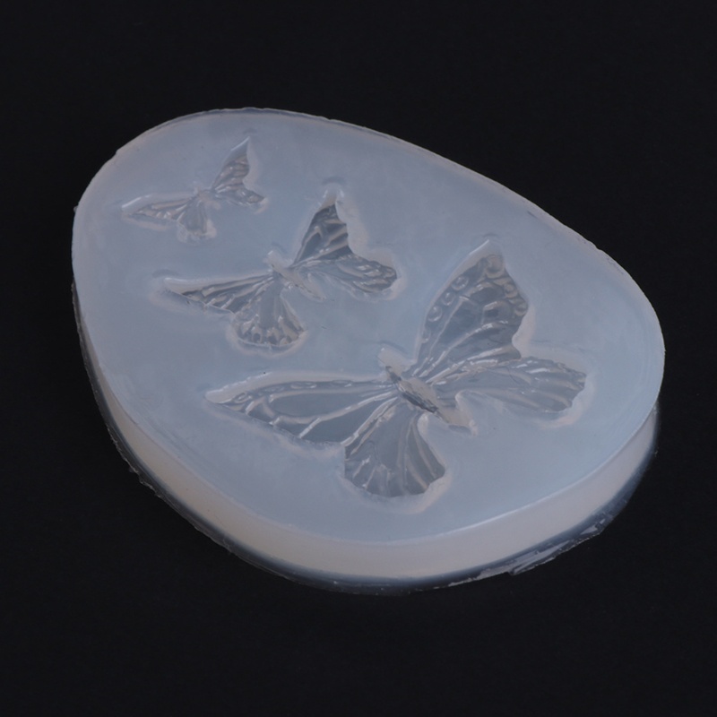 Khuôn Silicon Làm Mặt Dây Chuyền / Móc Khóa Hình Bướm Dễ Thương