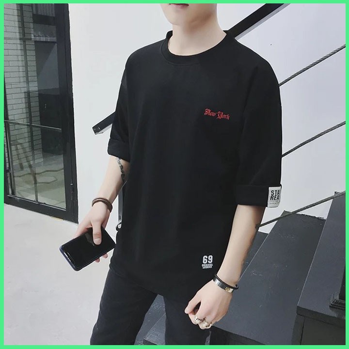 Áo phông tay lỡ unisex DHL thun nam nữ form rộng oversize phong cách ulzzang tee basic | WebRaoVat - webraovat.net.vn