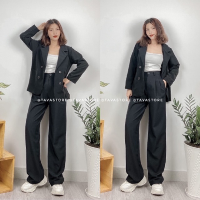 Quần suông nút có đai | BigBuy360 - bigbuy360.vn