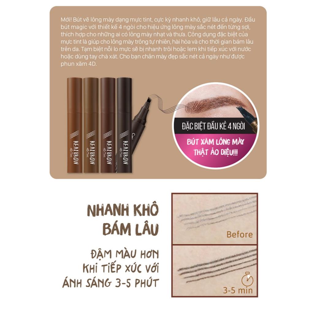 [CHÍNH HÃNG] Bút vẽ chân mày Cathy Doll Real Brow 4D Tint 2G