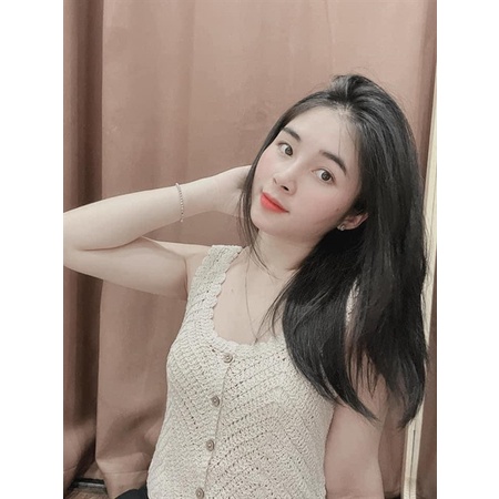 2806BL- áo tanktop đan len